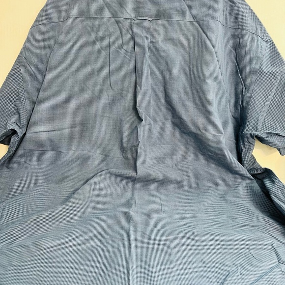 Nautica Sanded Poplin Men's Blue Short Sleeve Shirt - Picture 5 of 7